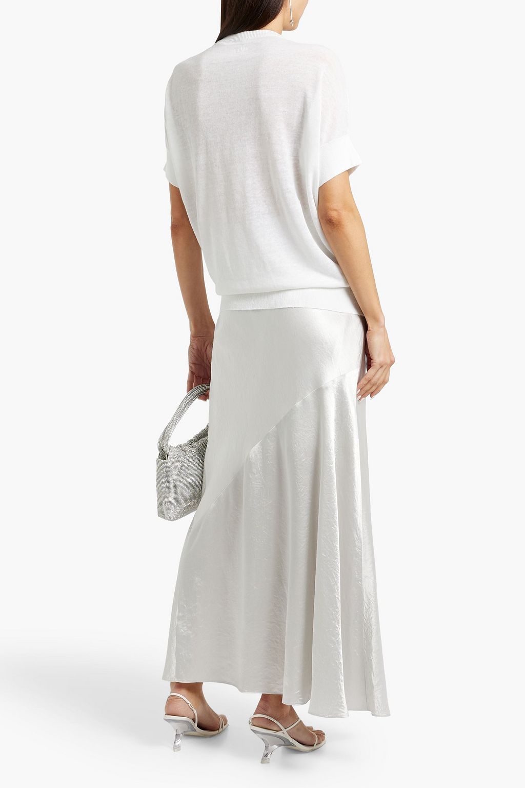 BRUNELLO CUCINELLI Sequin-embellished linen-blend top