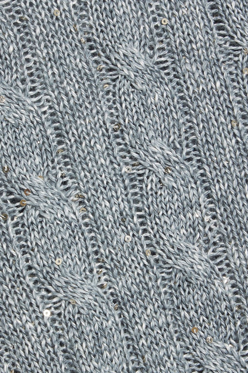 BRUNELLO CUCINELLI Sequin-embellished cable-knit linen-blend vest