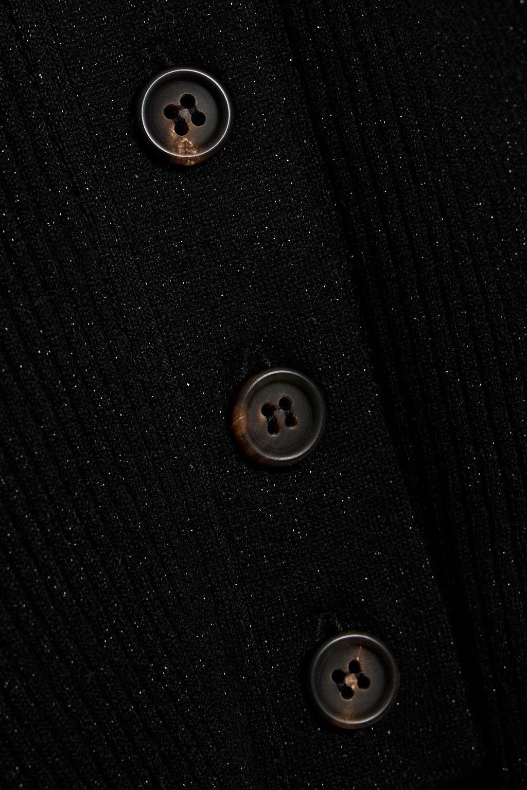 BRUNELLO CUCINELLI Ribbed metallic cashmere-blend cardigan