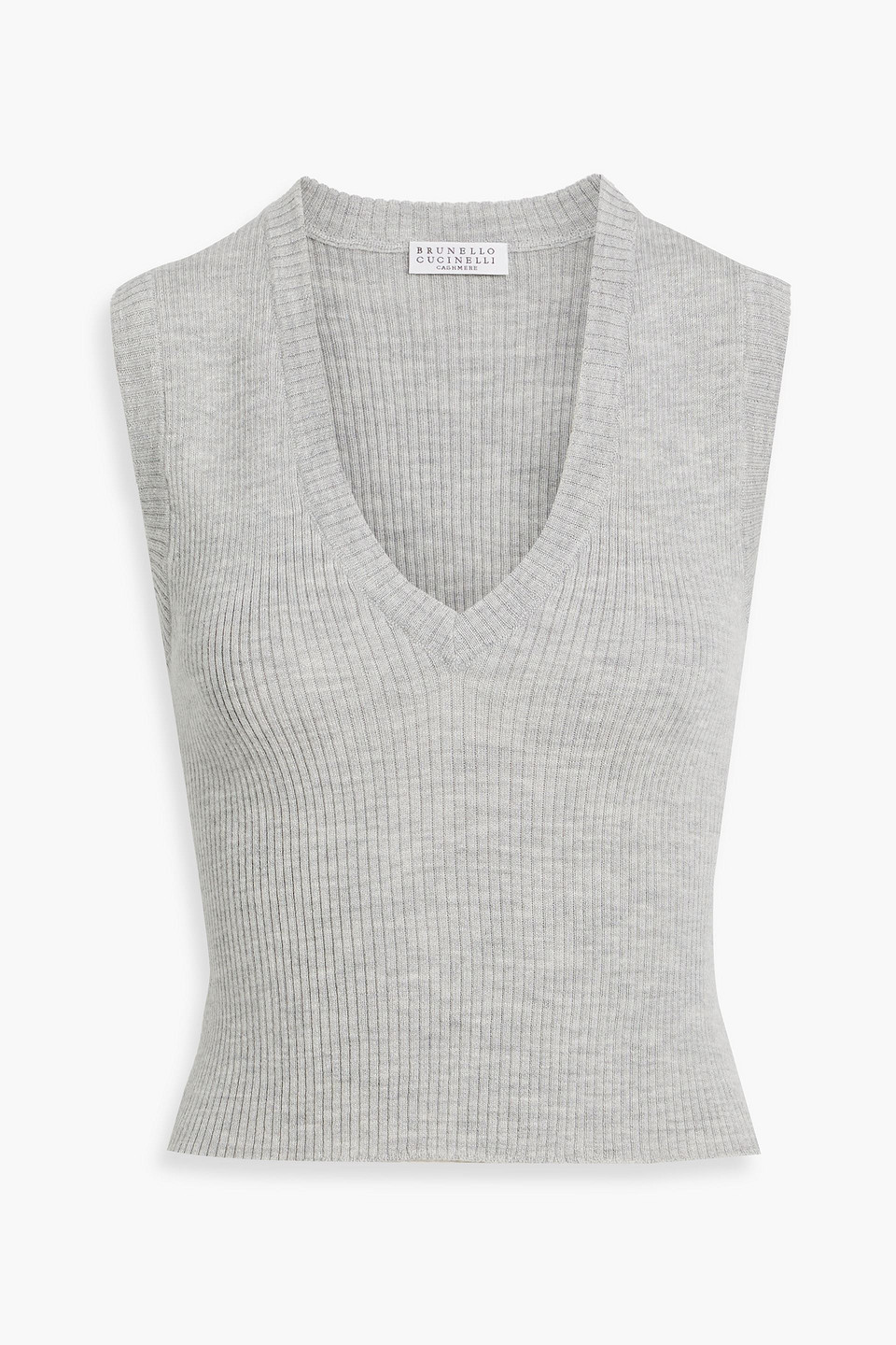 Brunello Cucinelli Ribbed Wool And Cashmere-blend Vest