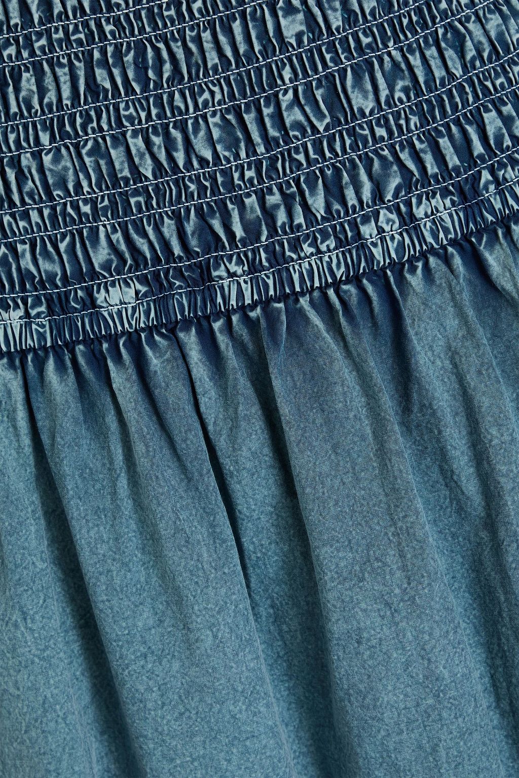 GANNI Cotton-poplin midi skirt