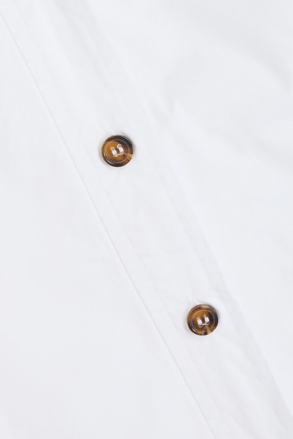 GANNI Ruffled cotton-poplin top