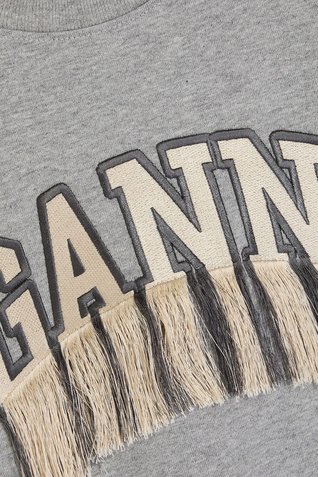 GANNI コットンジャージー Tシャツ 刺繍