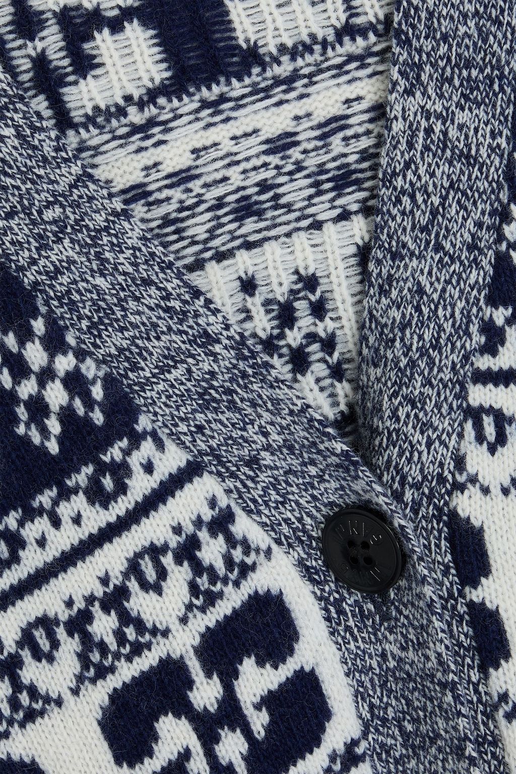 GANNI Jacquard-knit cardigan