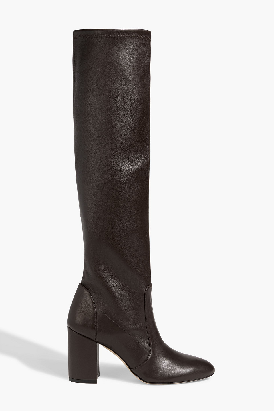 Stuart Weitzman Yuliana 85 Leather Knee Boots In Animal Print