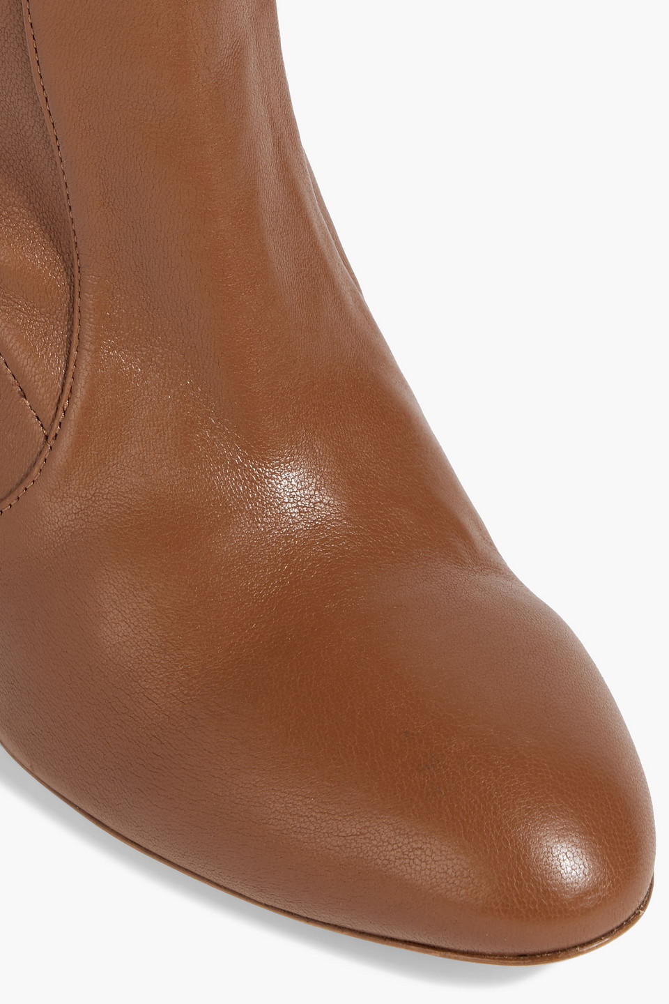 Stuart Weitzman Yuliana 85 Leather Knee Boots In Brown