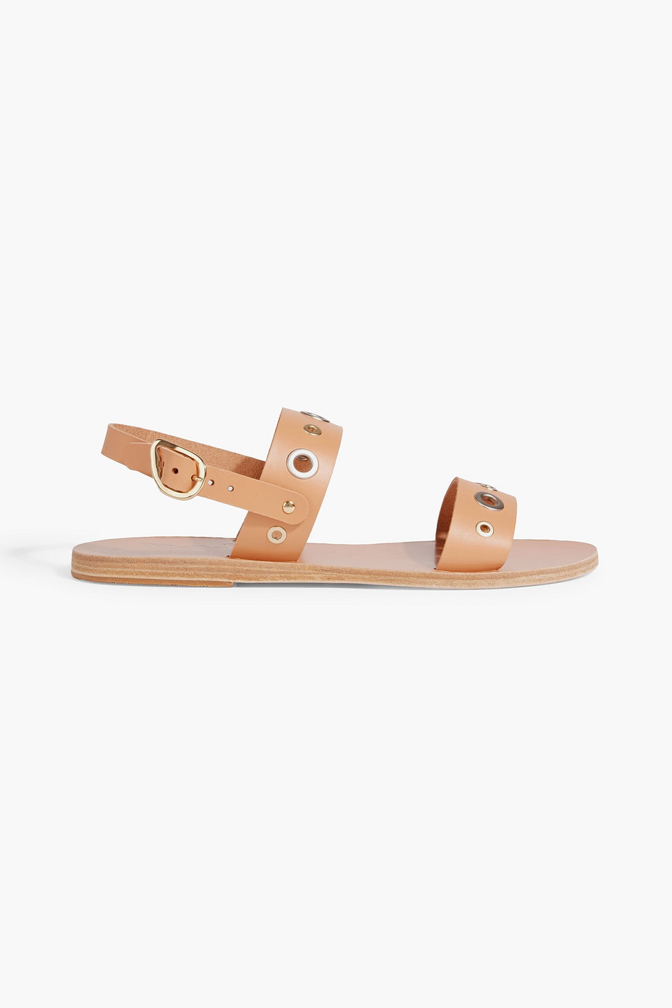 Ancient Greek Sandals Dinami Eyelet-embellished Leather Slingback Sandals