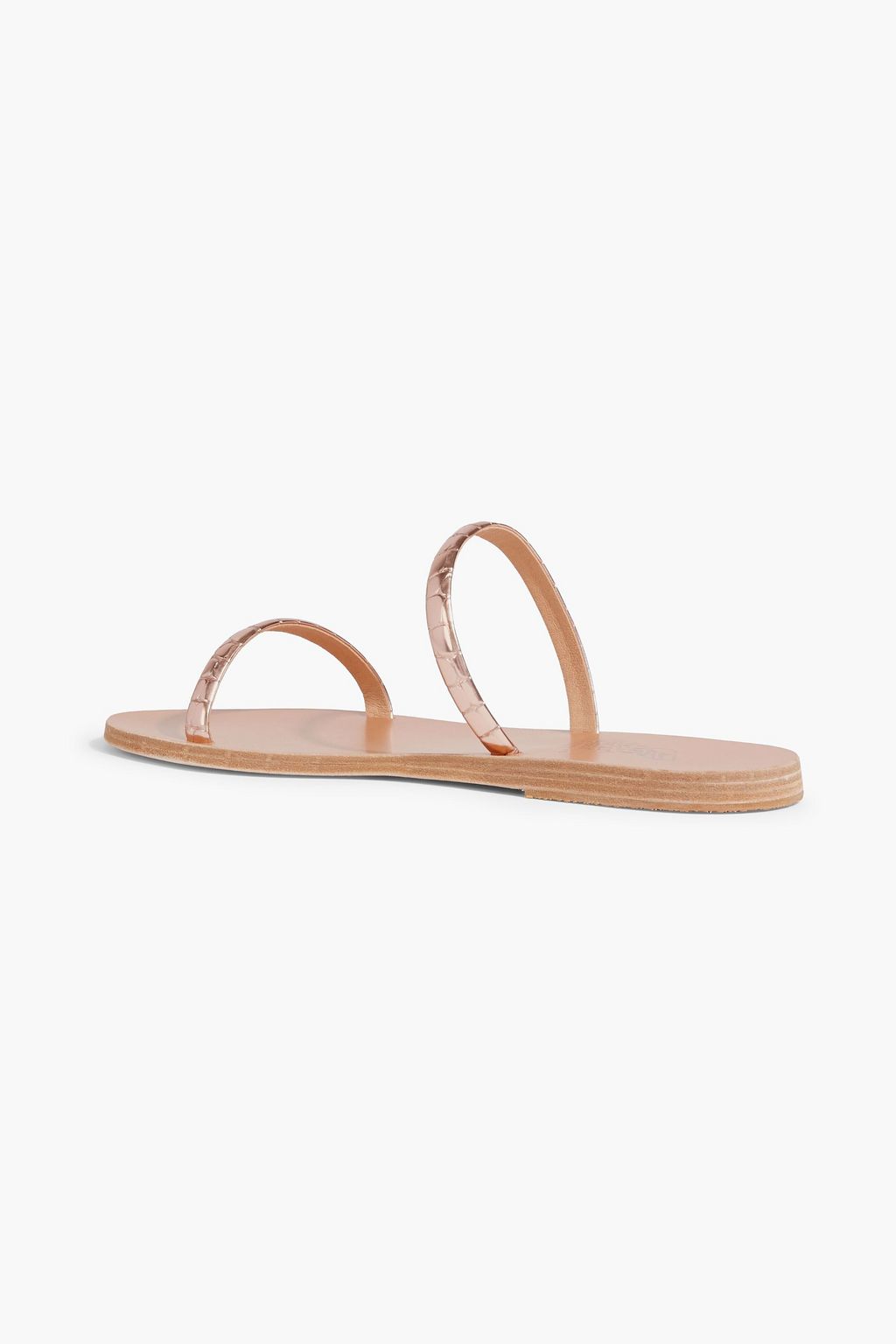 ANCIENT GREEK SANDALS Echidna metallic snake-effect leather sandals