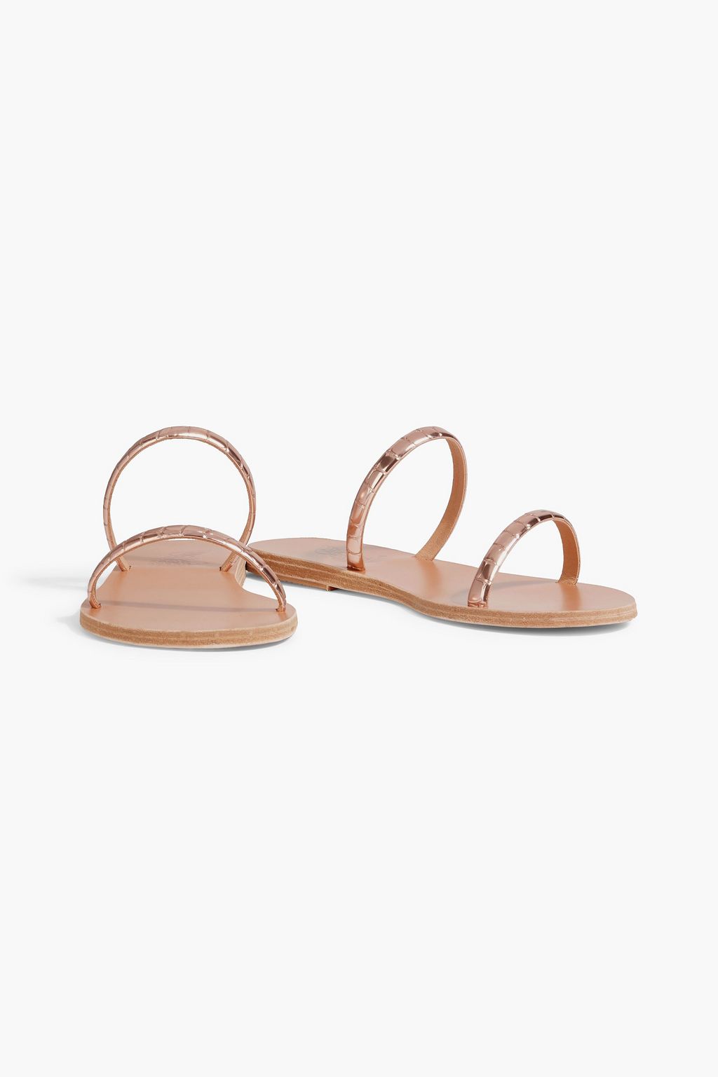 ANCIENT GREEK SANDALS Echidna metallic snake-effect leather sandals