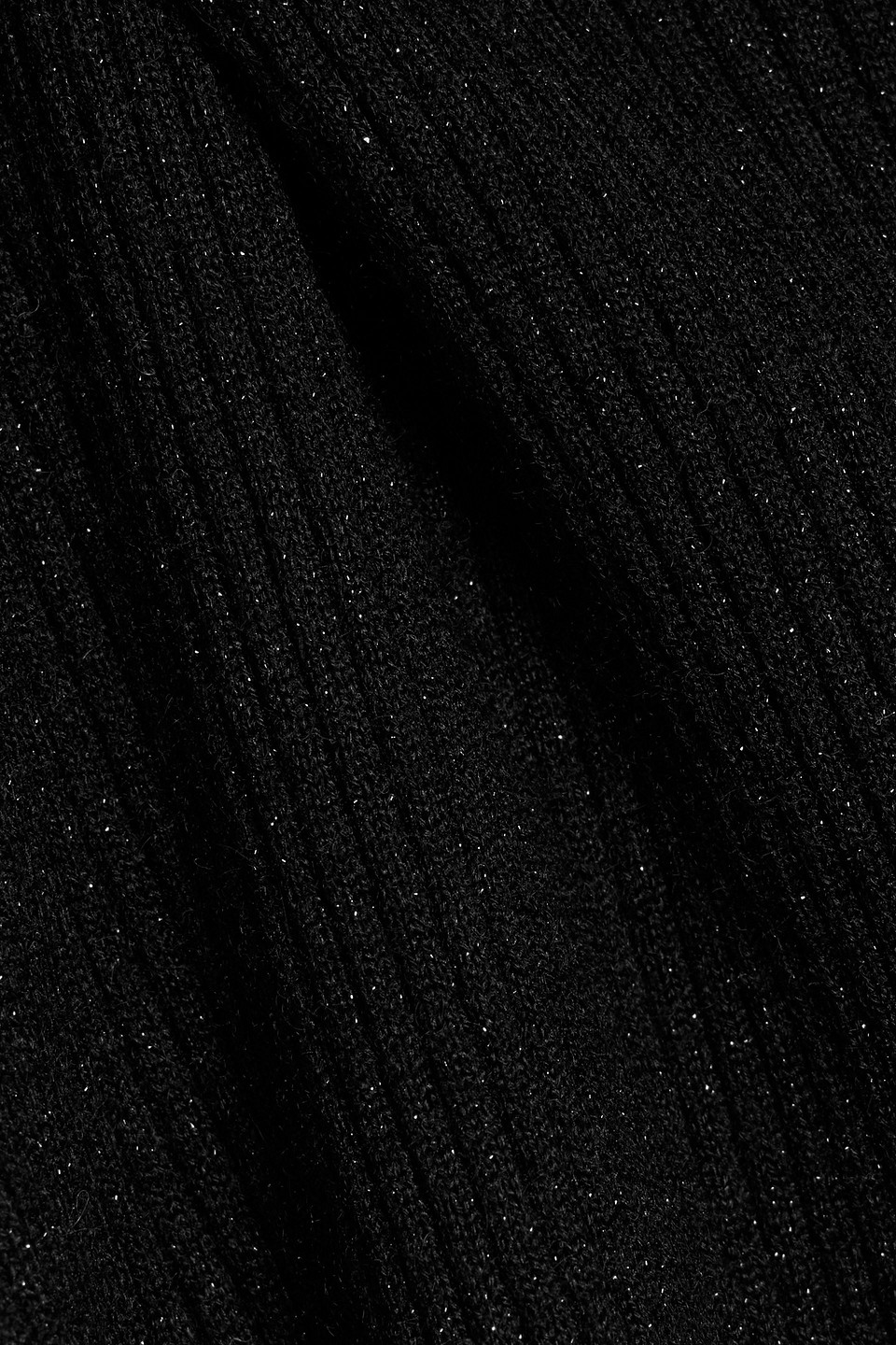 Brunello Cucinelli Ribbed Cashmere-blend Top In Black