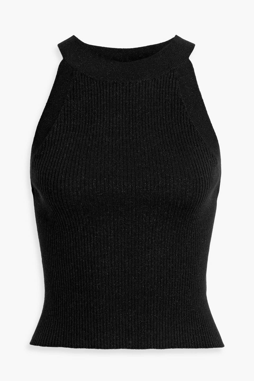 Brunello Cucinelli Ribbed Cashmere-blend Top In Black