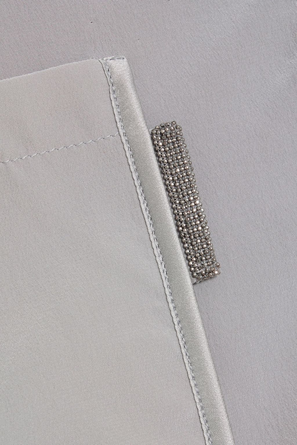 BRUNELLO CUCINELLI Bead-embellished silk crepe de chine shirt