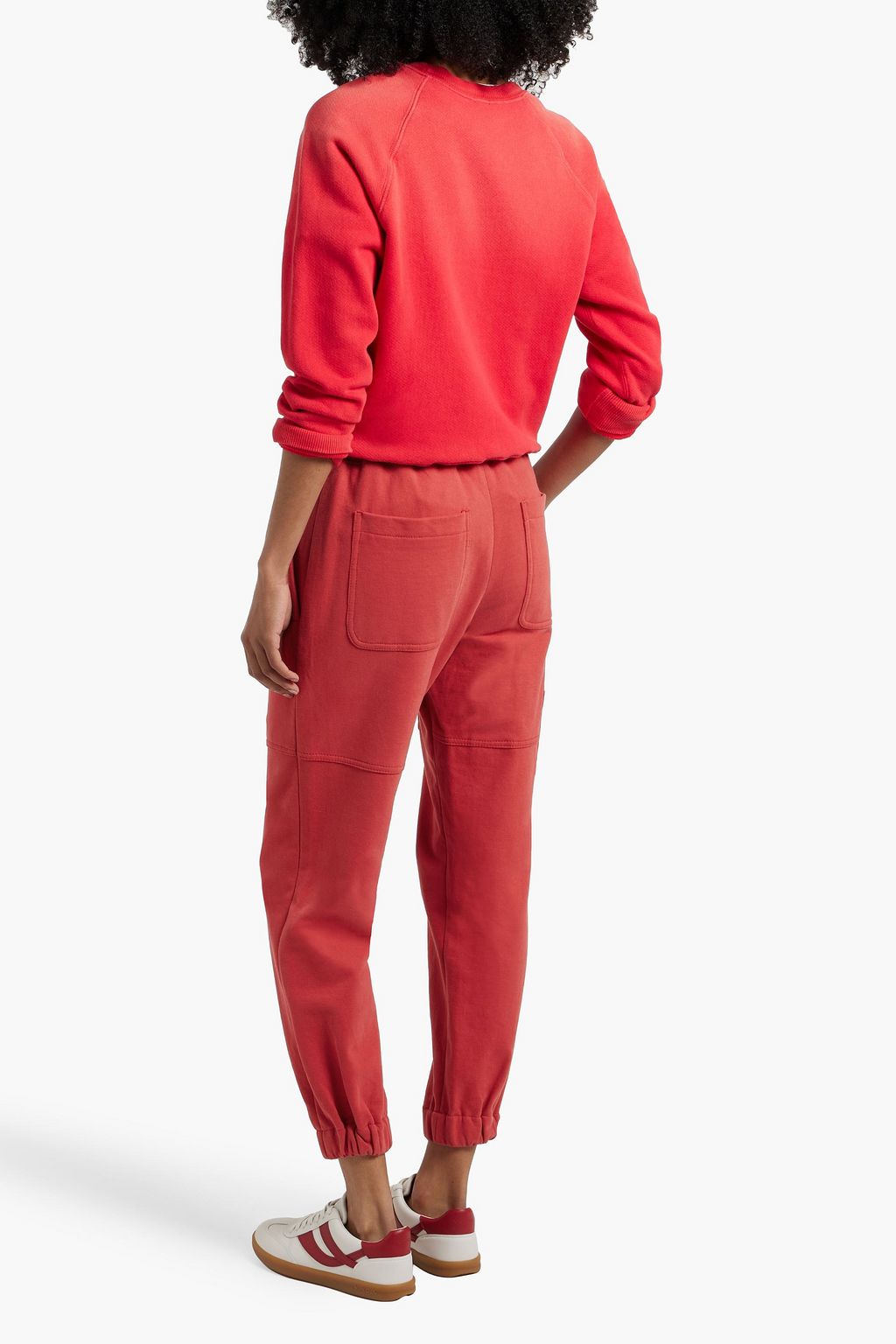 BRUNELLO CUCINELLI Cropped French cotton-terry track pants