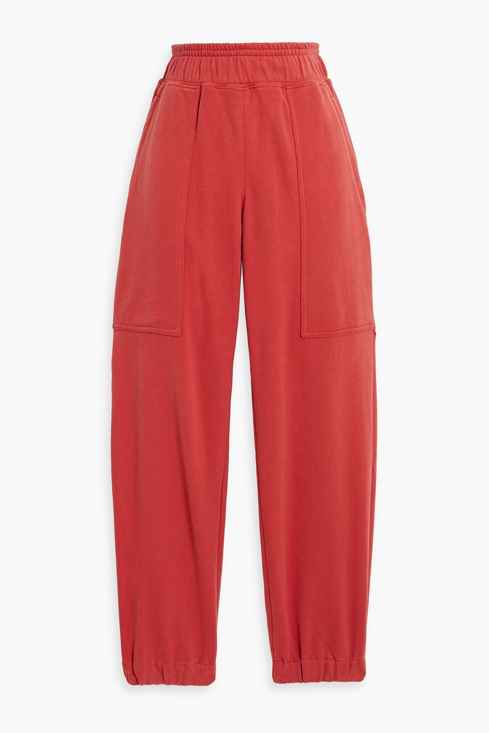 Brunello Cucinelli Cropped French Cotton-terry Track Trousers