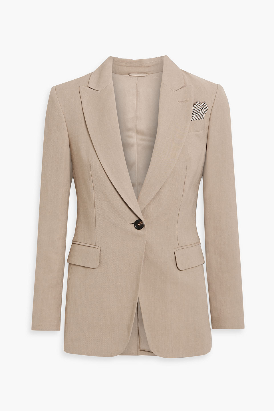 Brunello Cucinelli Bead-embellished Twill Blazer