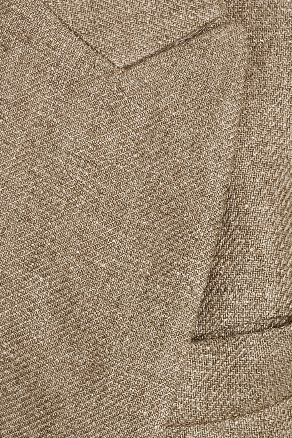 BRUNELLO CUCINELLI Bead-embellished metallic linen-blend twill blazer