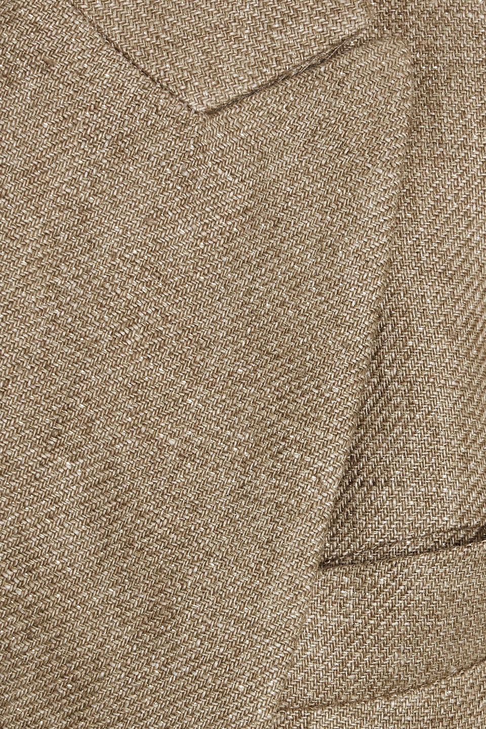 BRUNELLO CUCINELLI BEAD-EMBELLISHED METALLIC LINEN-BLEND TWILL BLAZER