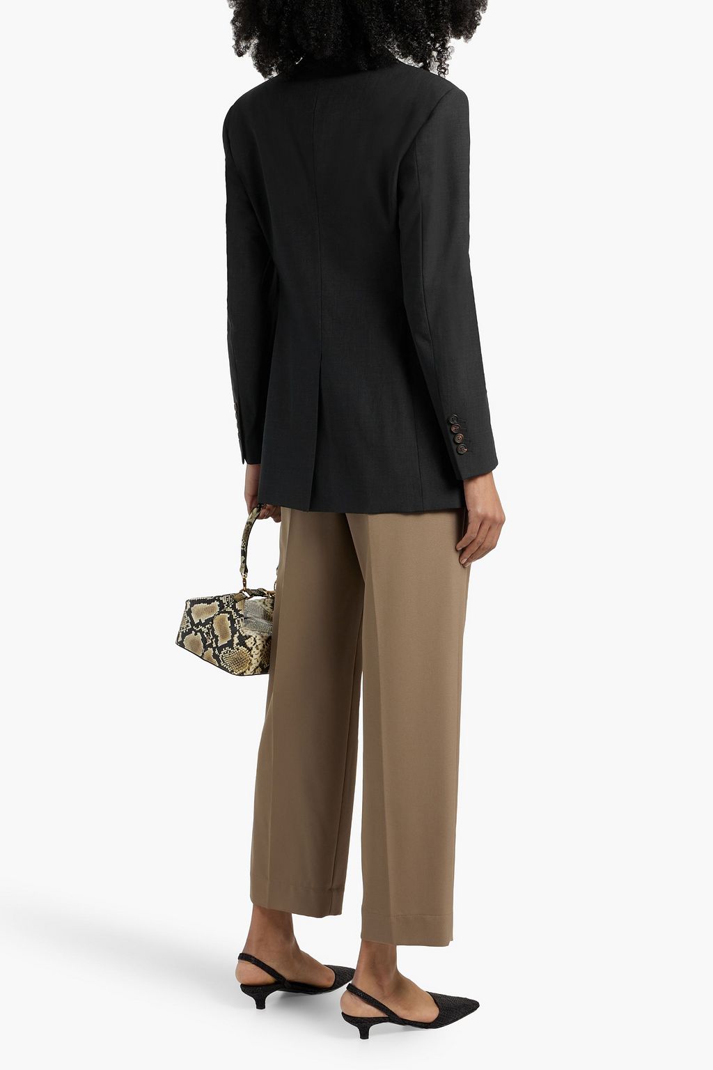 BRUNELLO CUCINELLI Double-breasted wool-blend blazer