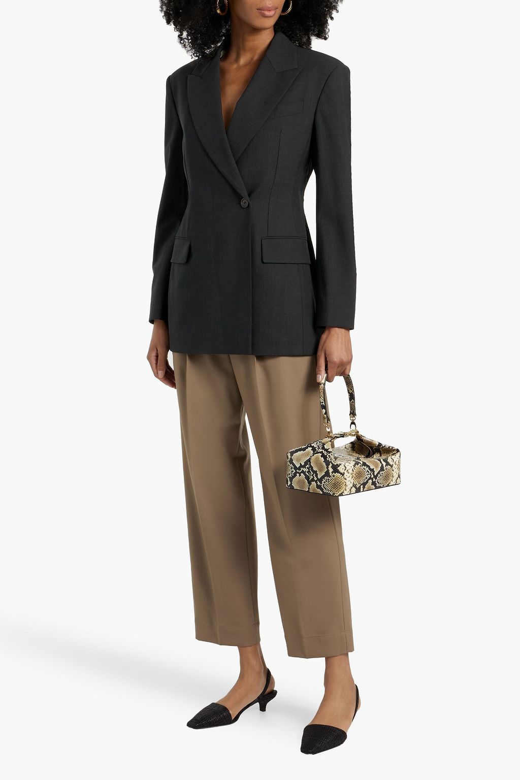 BRUNELLO CUCINELLI Double-breasted wool-blend blazer