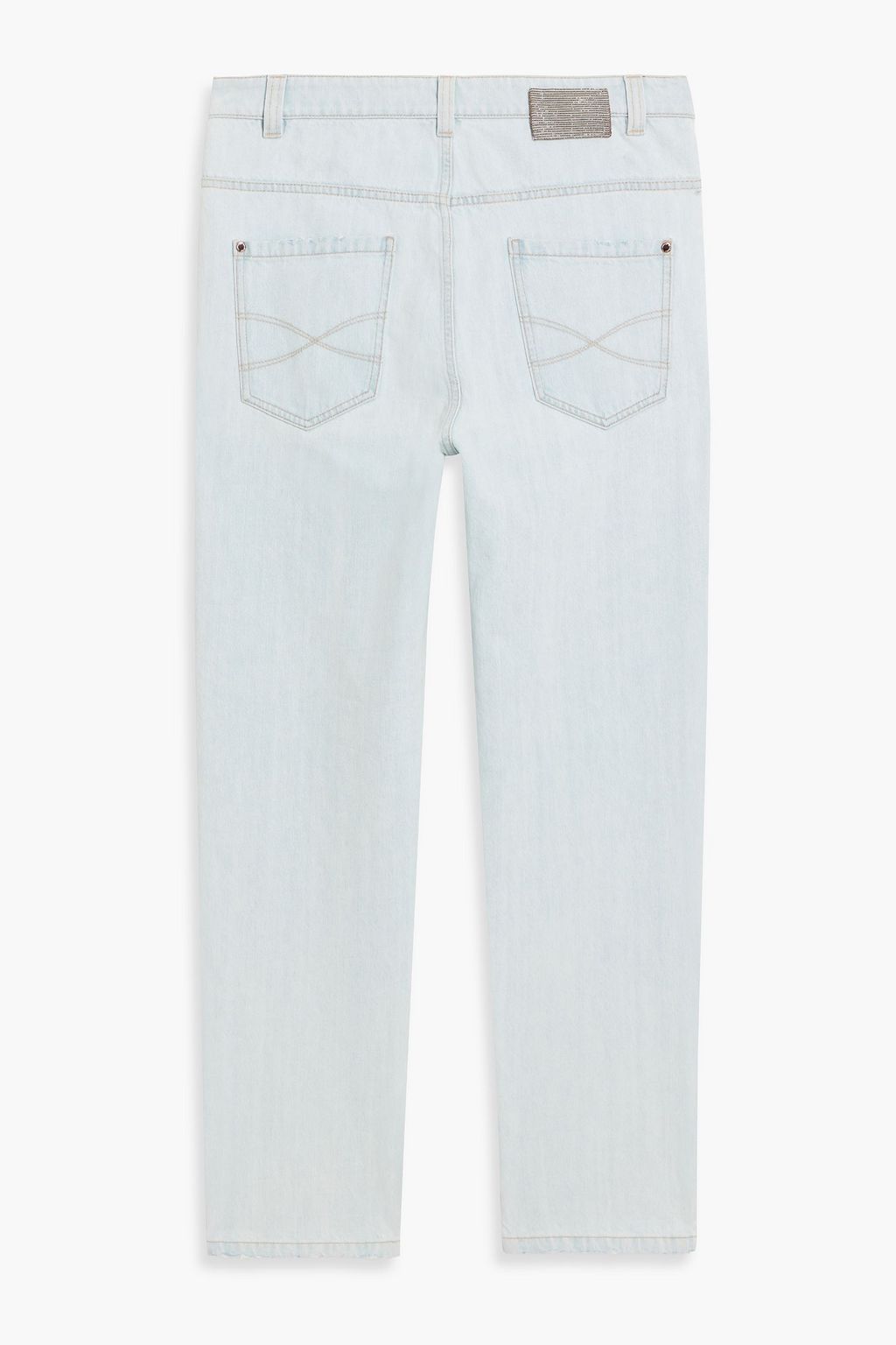 BRUNELLO CUCINELLI Bead-embellished high-rise tapered jeans