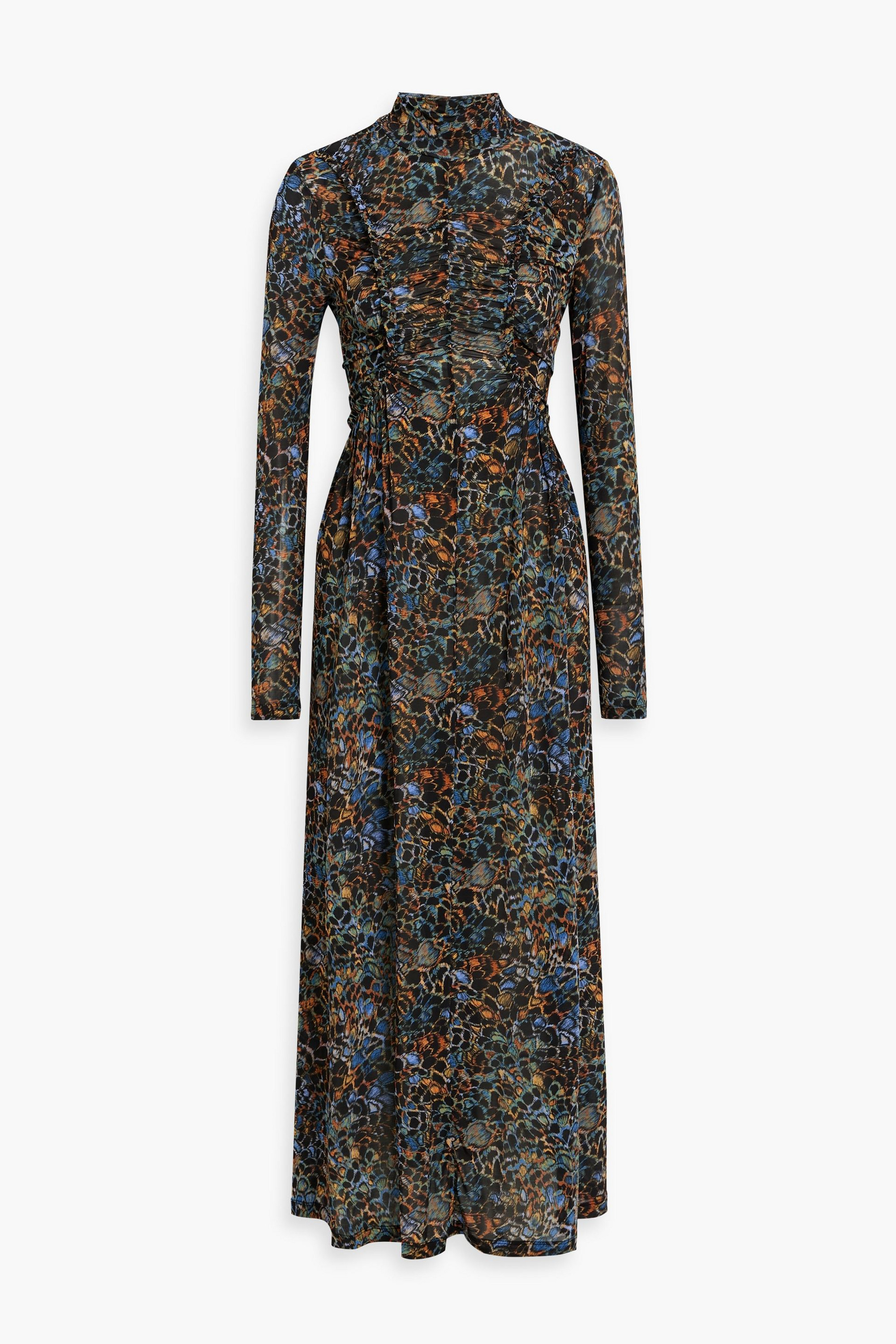 Ulla Johnson Orianna ruched printed stretch-jersey midi dress