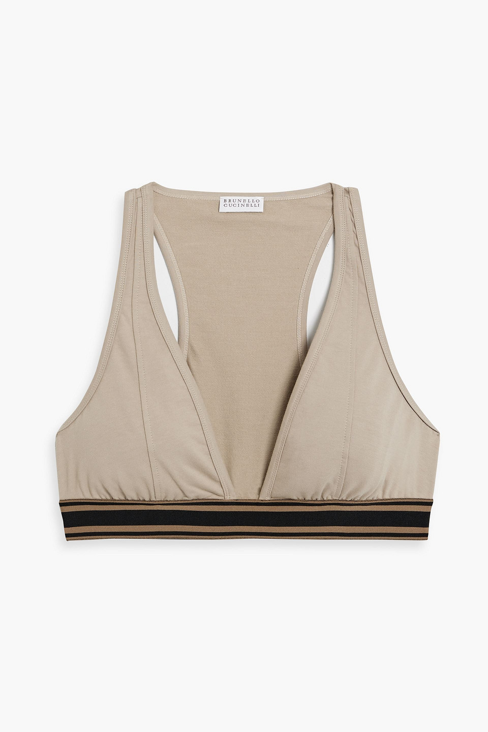 Brunello Cucinelli Cotton-blend Jersey Bra Top