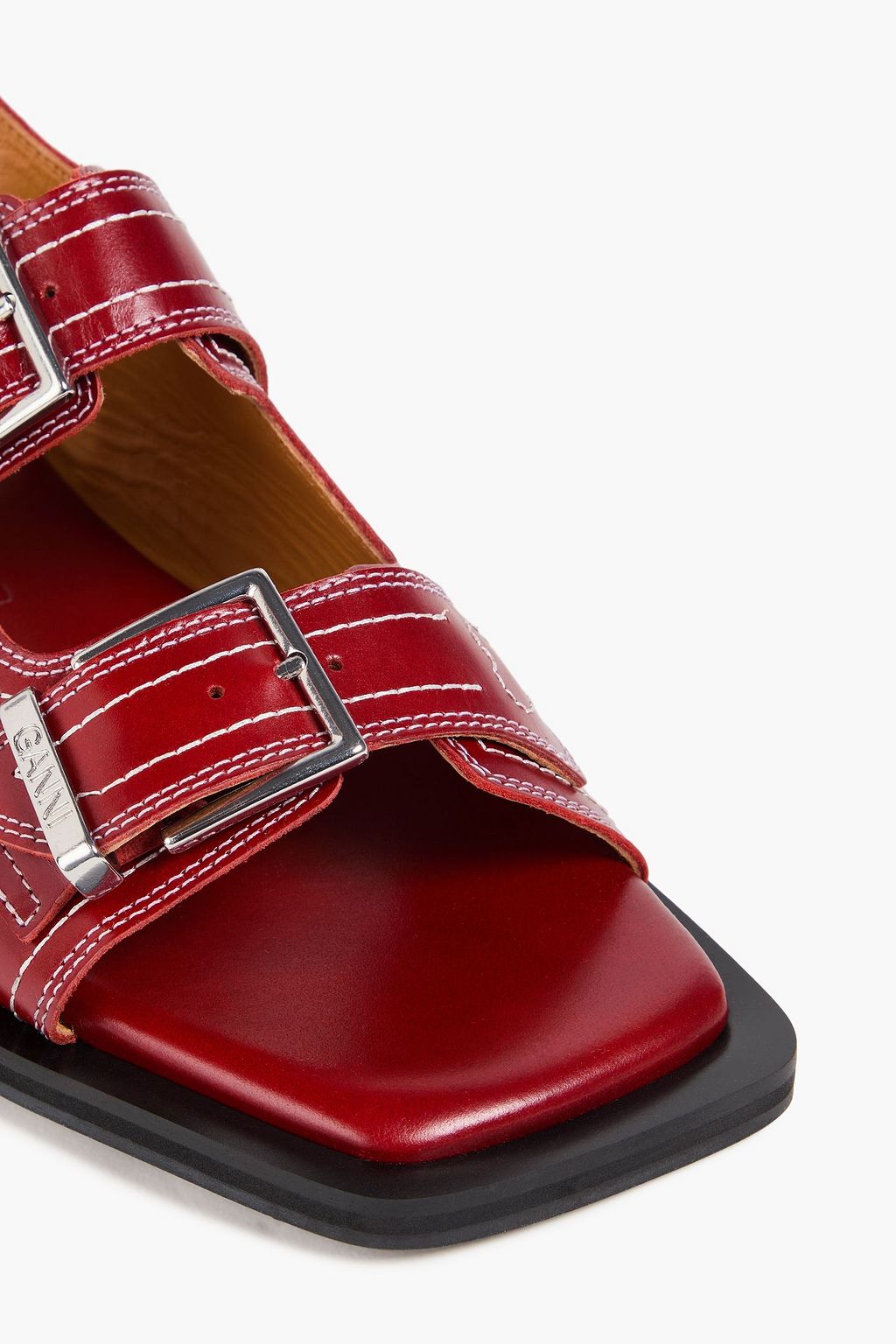 GANNI Slingback-Sandalen aus Leder