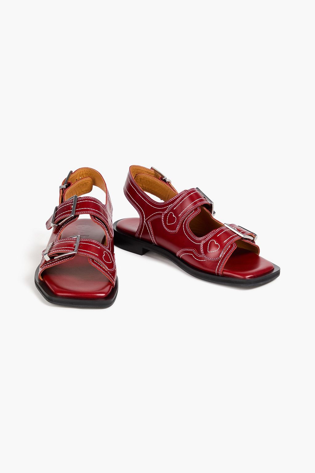 GANNI Slingback-Sandalen aus Leder