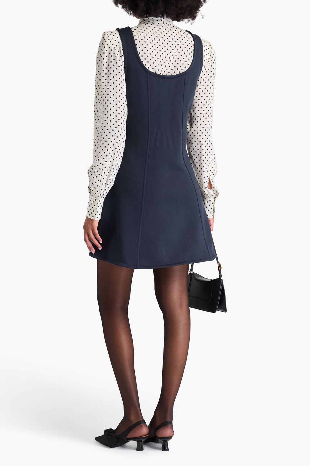 GANNI Cotton-fleece mini dress