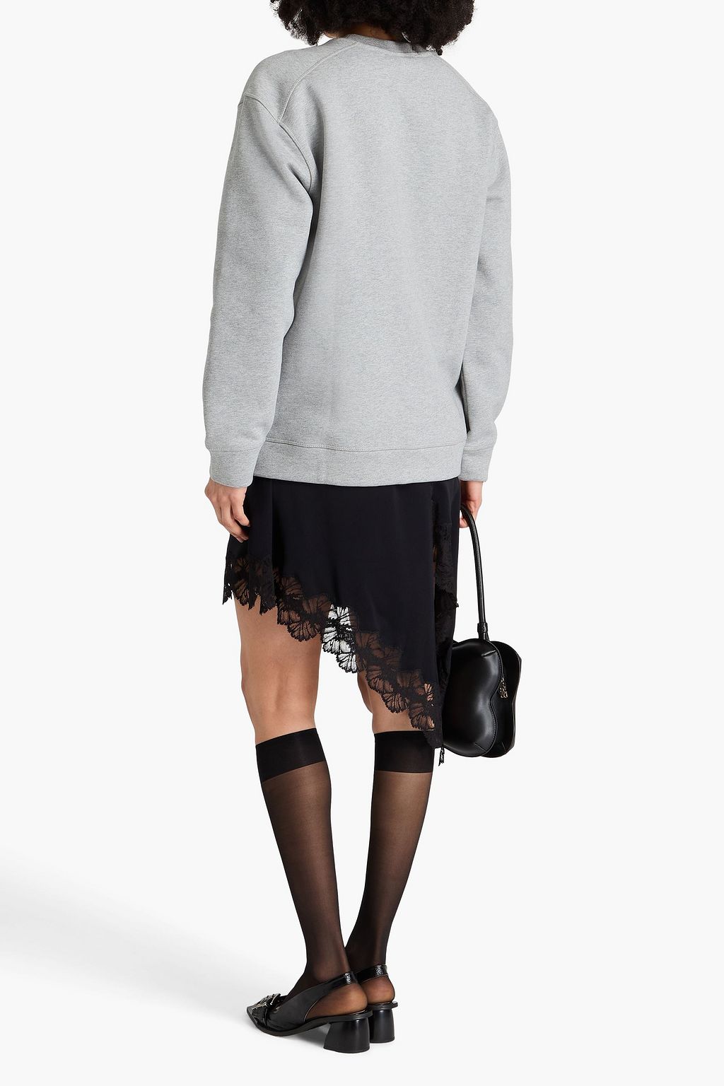 GANNI Sweatshirt aus Baumwollfleece mit Stickereien