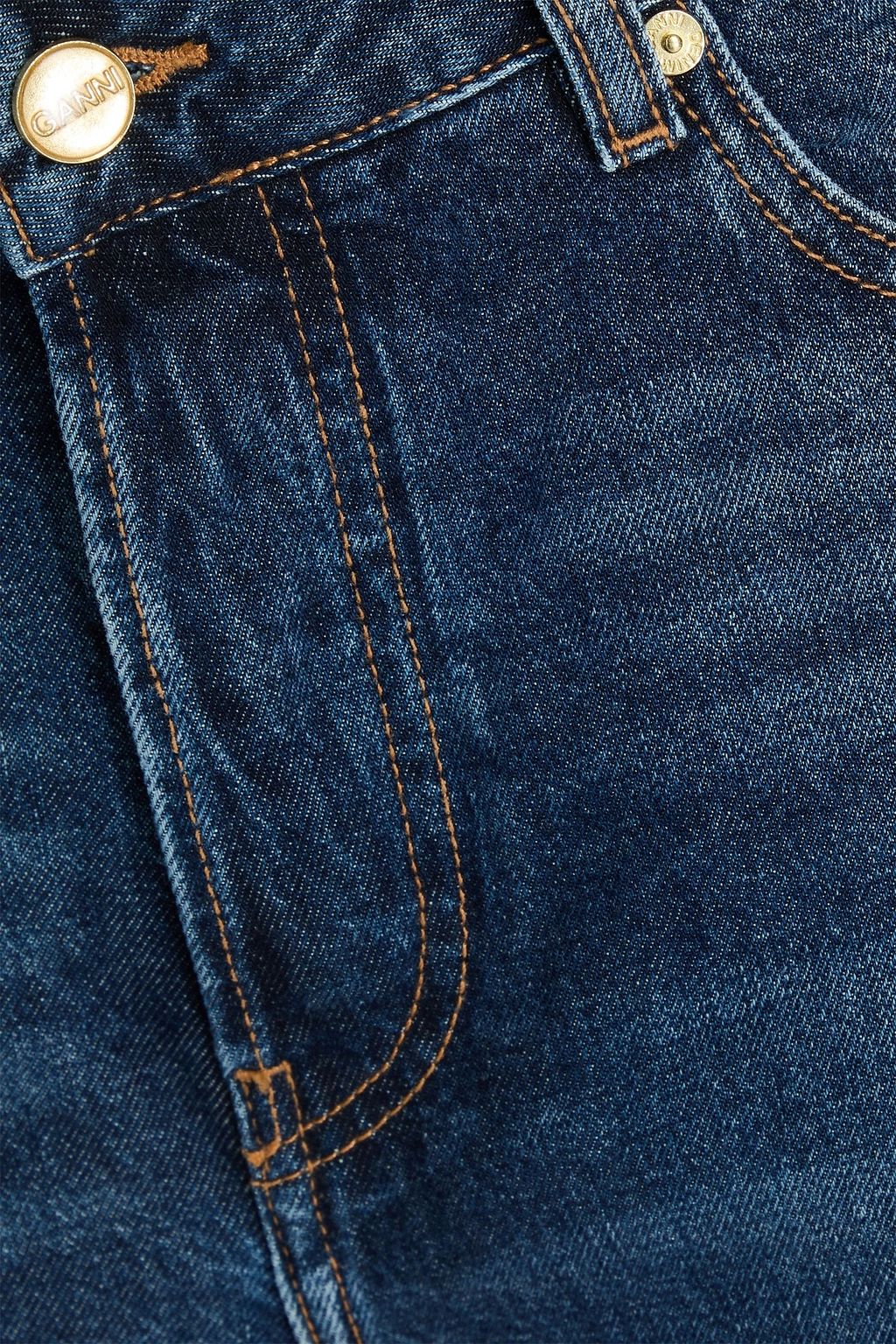 GANNI High-rise wide-leg jeans