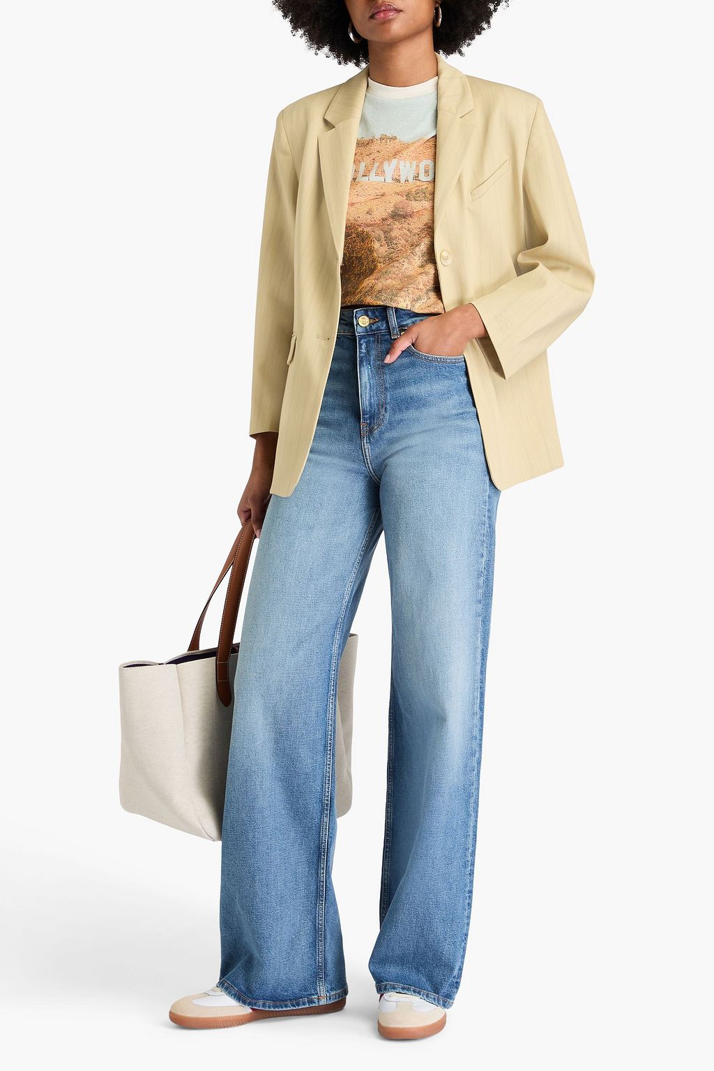 GANNI High-rise wide-leg jeans