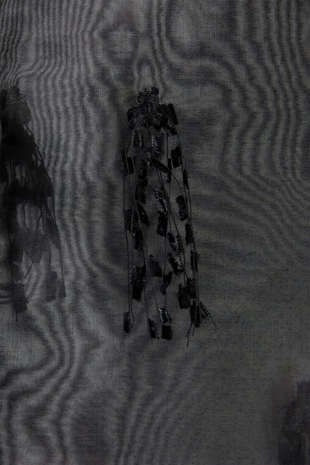 GANNI Embroidered organza shirt