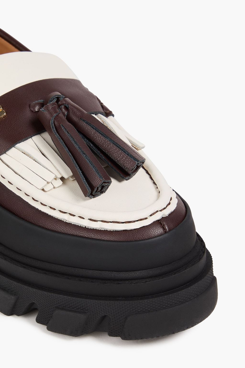GANNI Fringed platform loafers