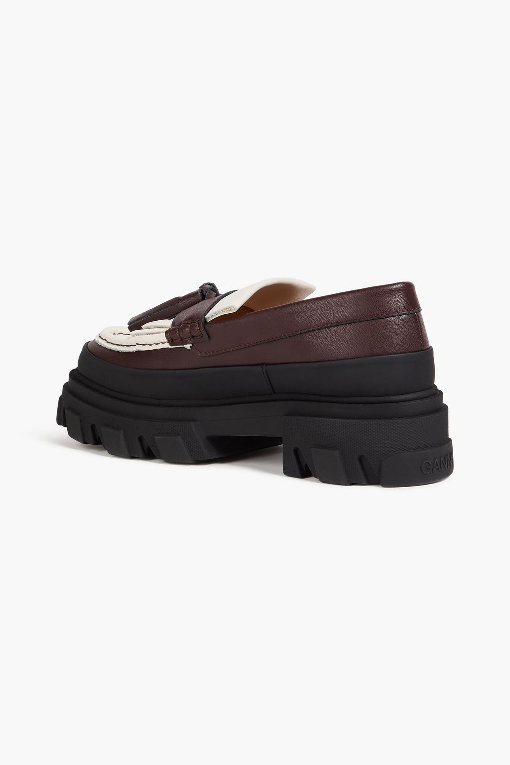 GANNI Fringed platform loafers
