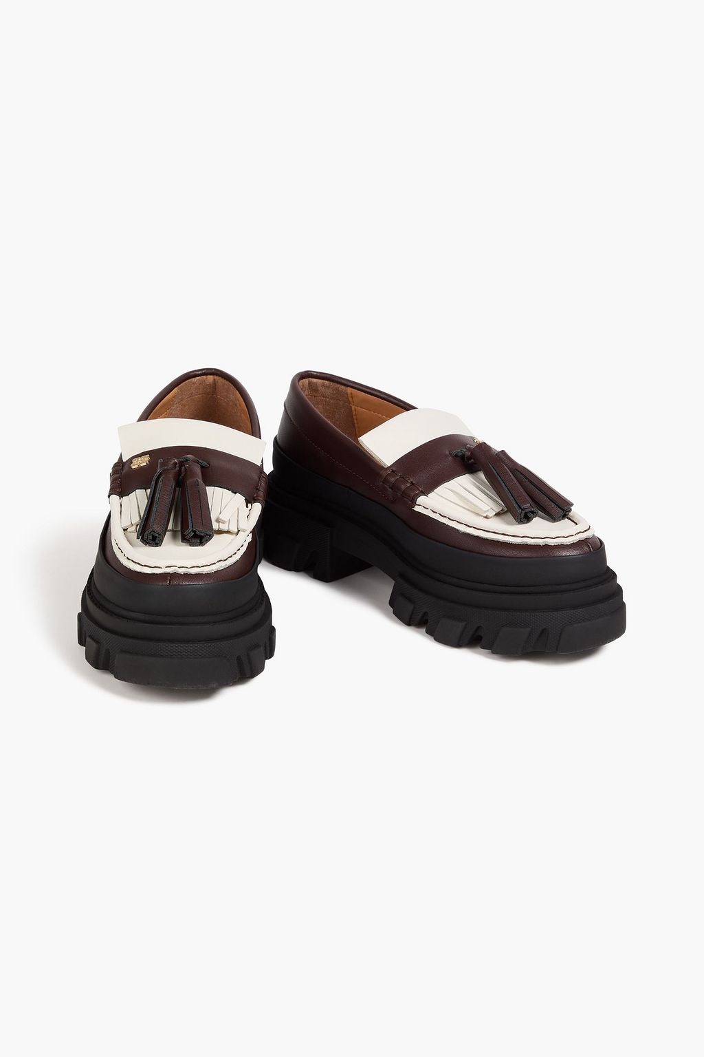 GANNI Fringed platform loafers