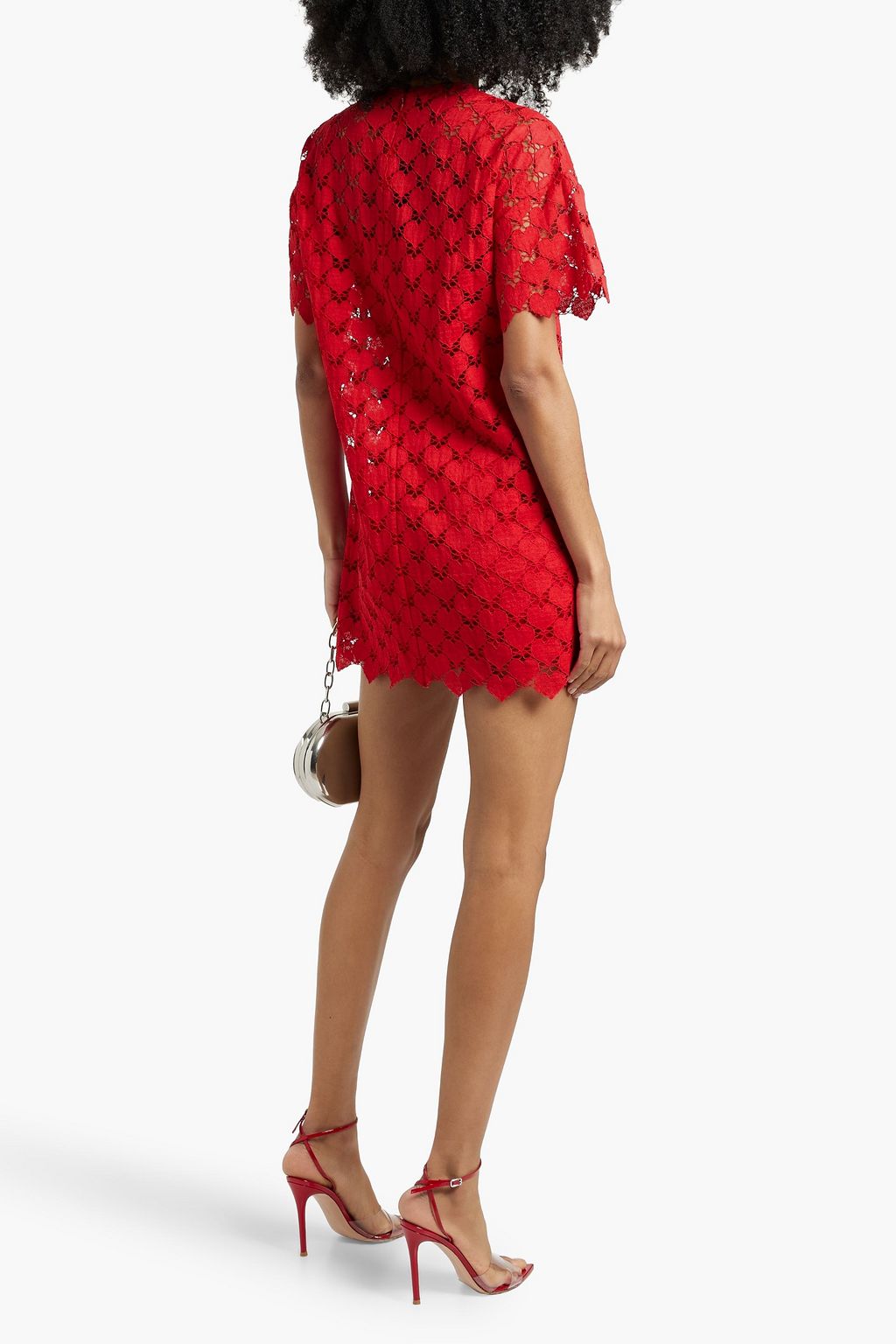 VALENTINO GARAVANI Scalloped lace mini dress