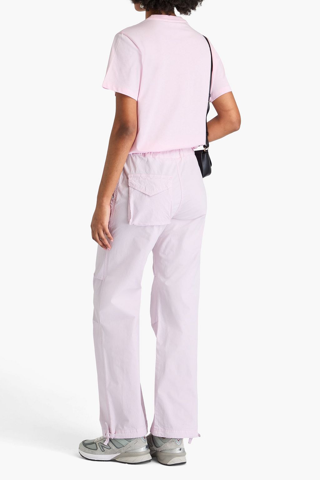 GANNI Cotton-blend poplin straight-leg pants