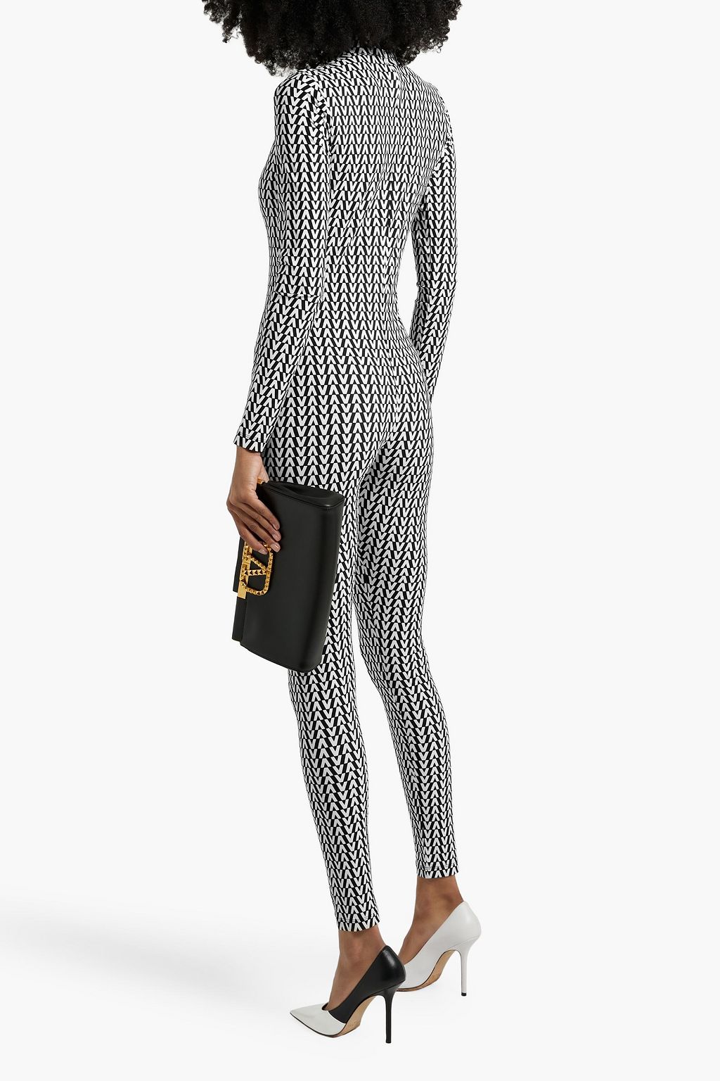 VALENTINO GARAVANI ストレッチジャージー ジャンプスーツ プリント入り