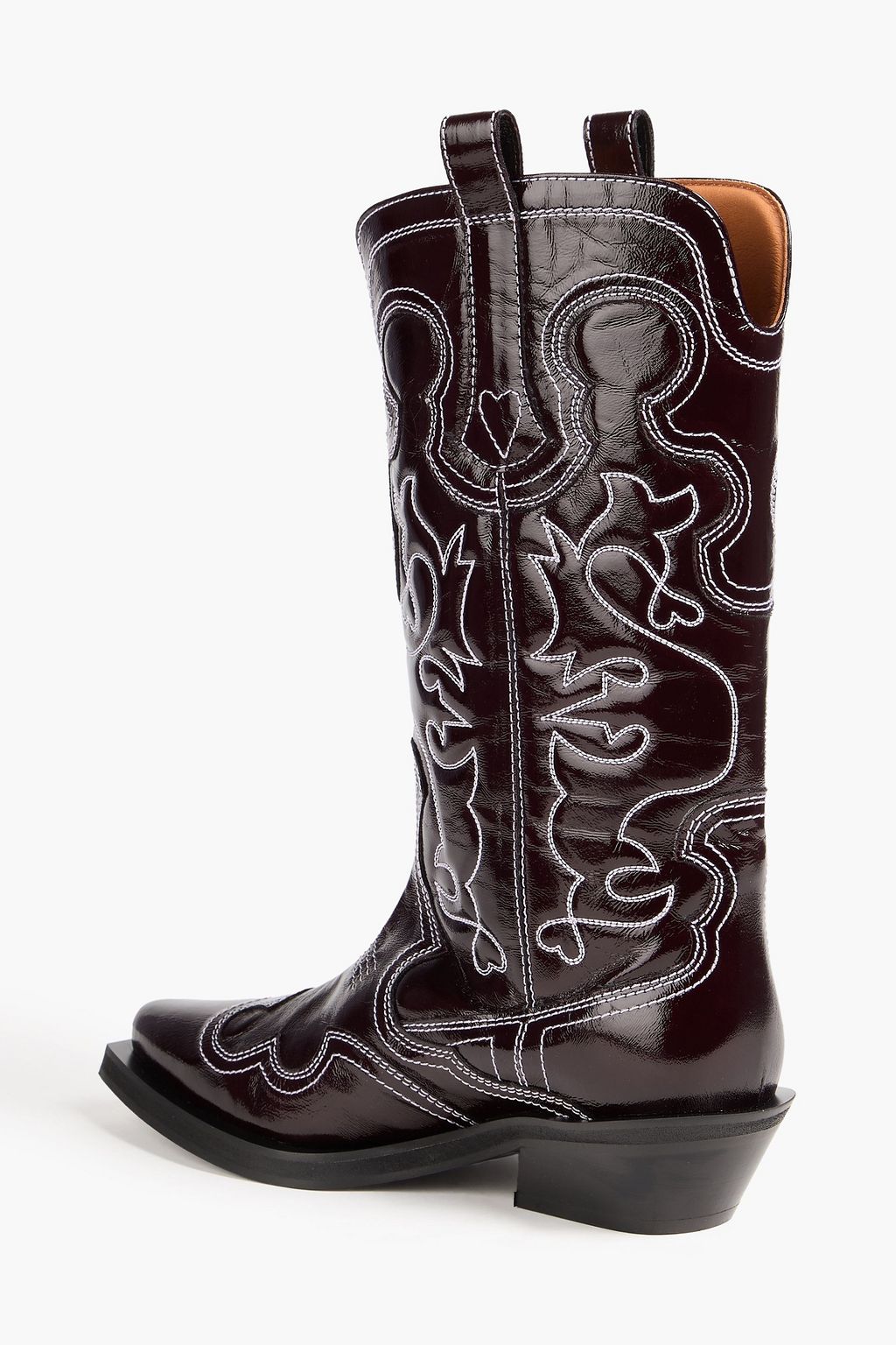 GANNI Cowboy Boots mit Stickereien