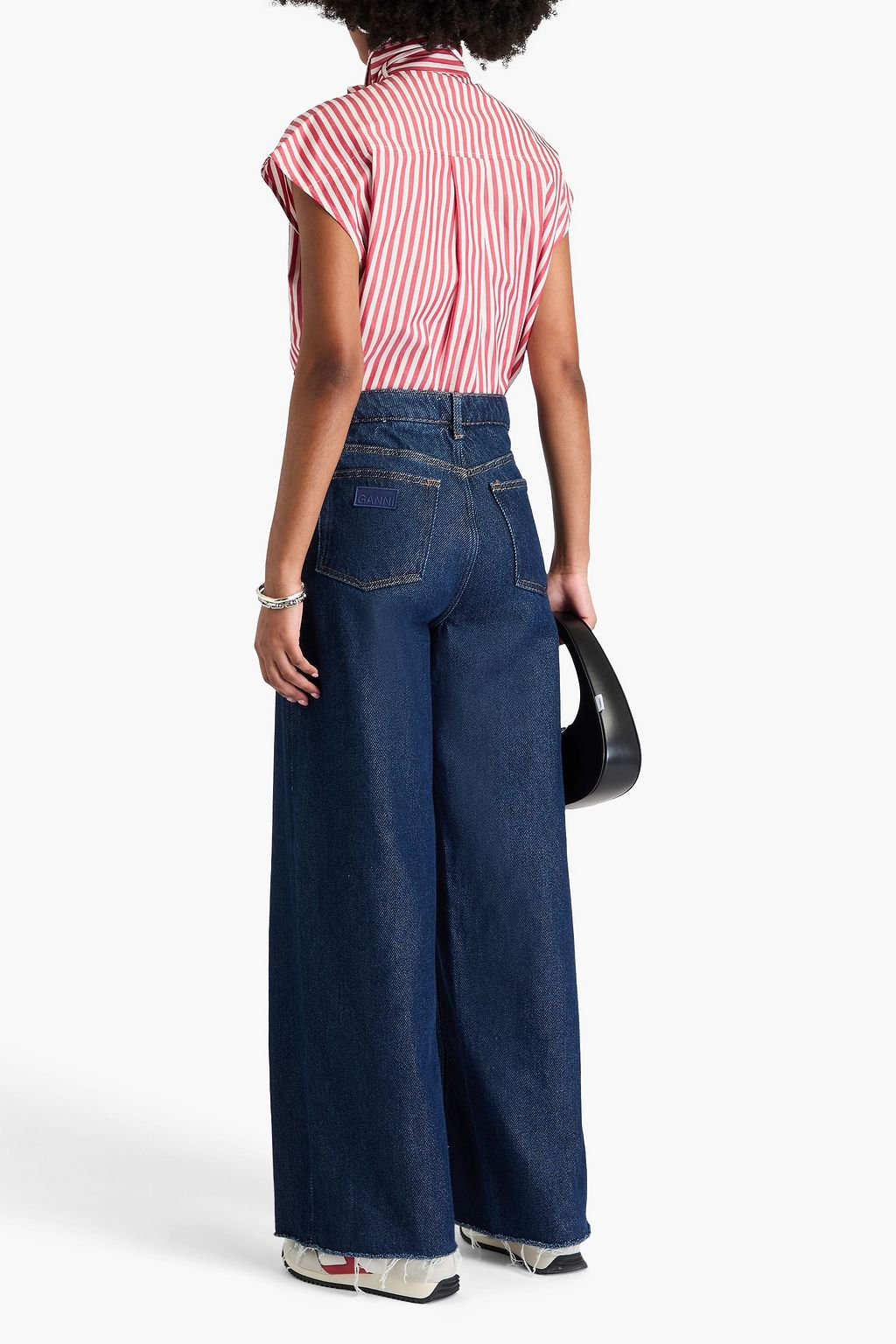GANNI Hoch sitzende Jeans mit weitem Bein