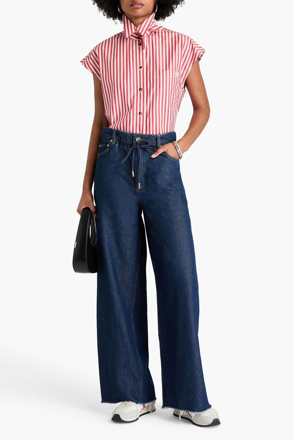 GANNI Hoch sitzende Jeans mit weitem Bein