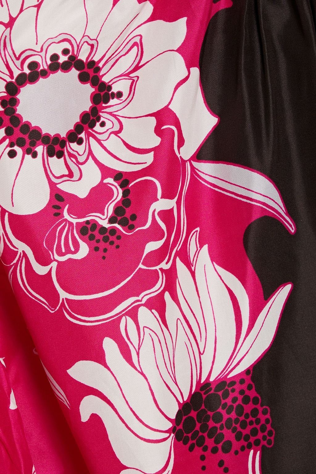 VALENTINO GARAVANI Floral-print silk-taffeta blouse