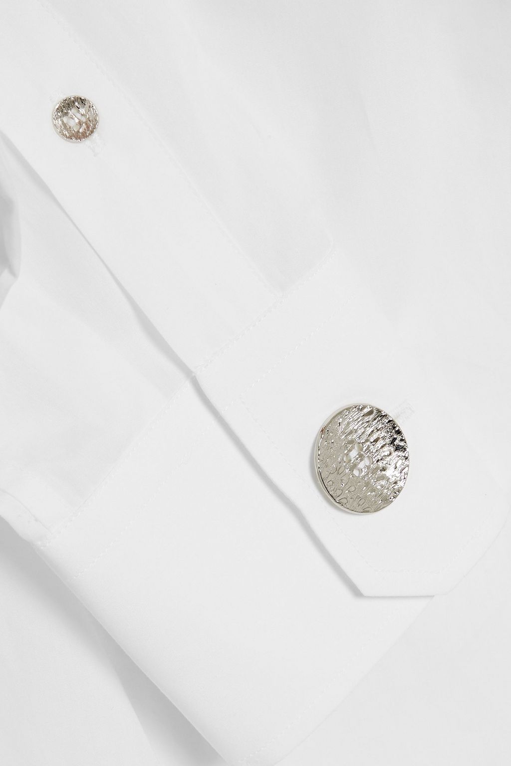 DOLCE&GABBANA Pussy-bow cotton-poplin shirt