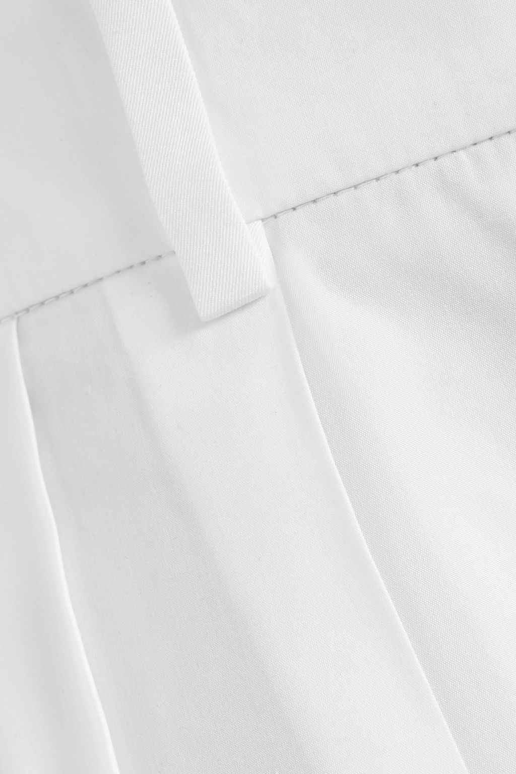 VALENTINO GARAVANI Pleated cotton-blend poplin straight-leg pants