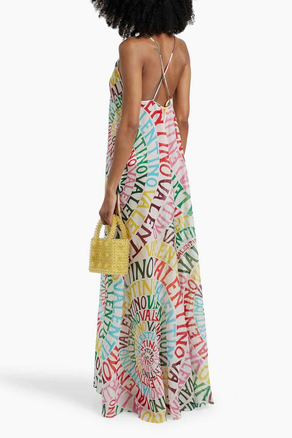 VALENTINO GARAVANI Printed cotton and silk-blend voile maxi dress