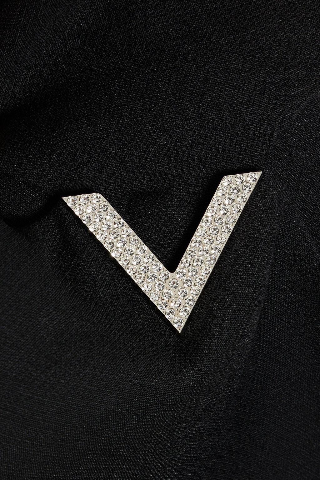 VALENTINO GARAVANI Cutout wool and silk-blend crepe mini dress