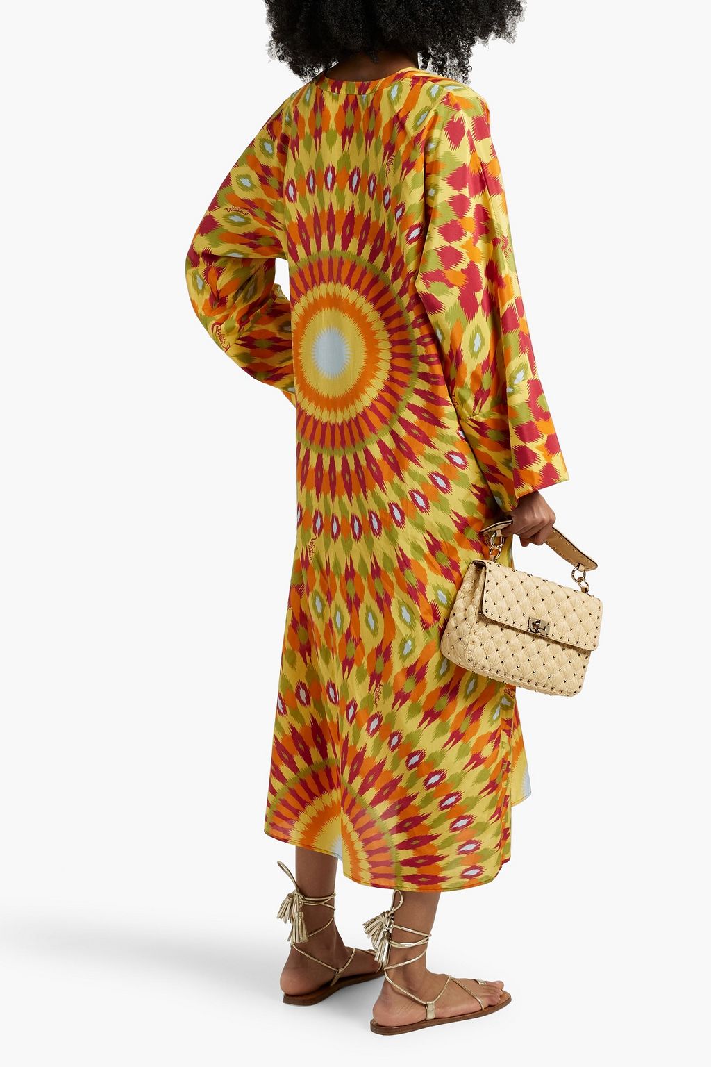 VALENTINO GARAVANI Printed silk and cotton-blend kaftan