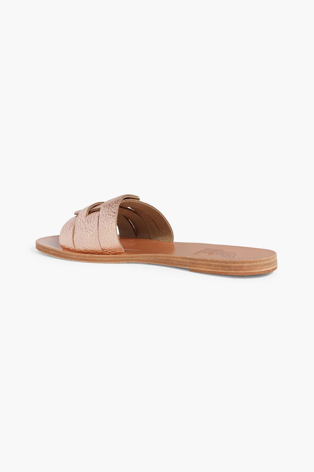 ANCIENT GREEK SANDALS Filenada metallic pebbled-leather sandals