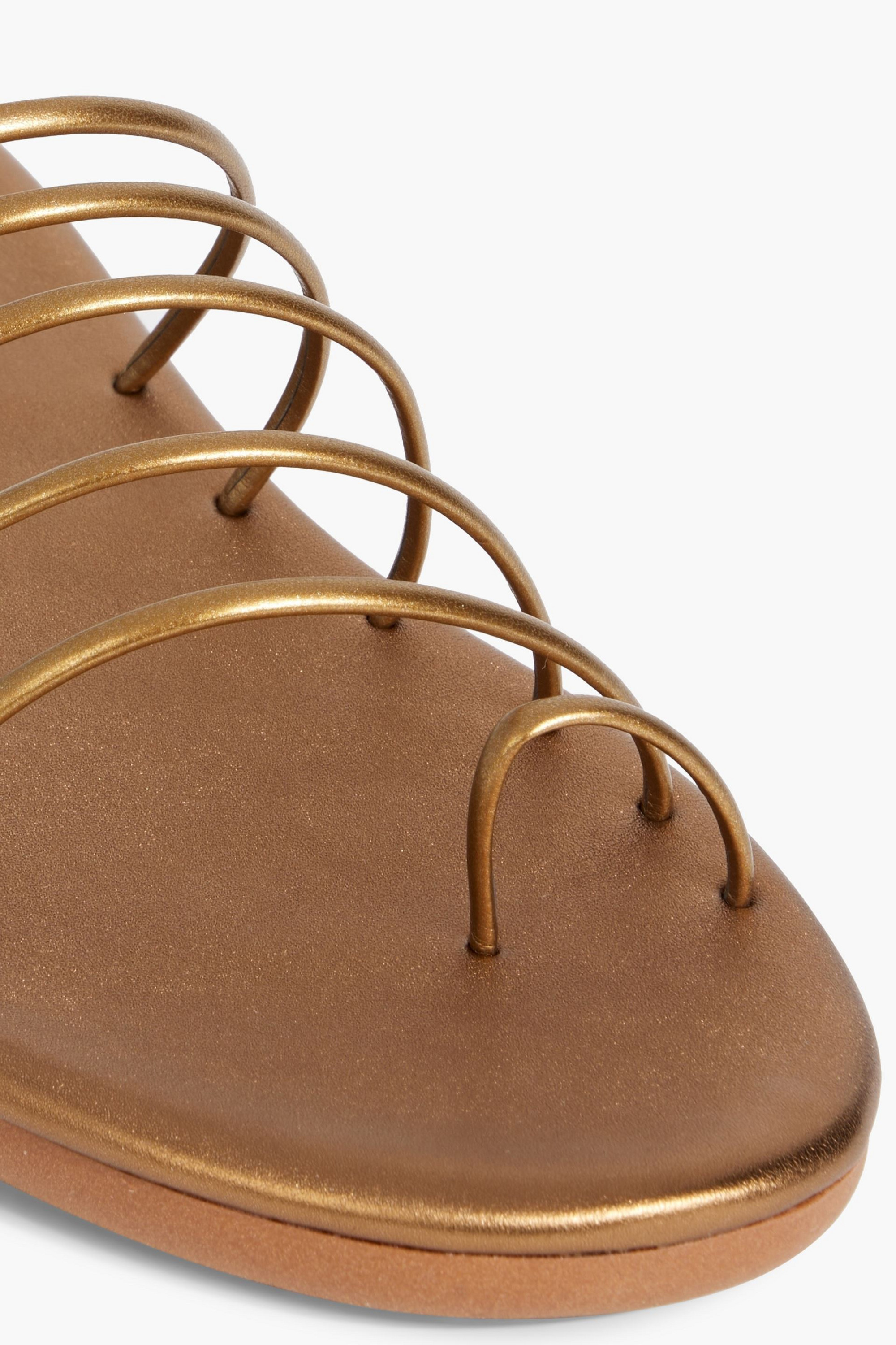 Ancient Greek Sandals Sanni metallic sandals thumbnail